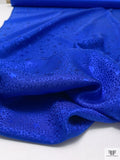 Pebble-Look Jacquard Silk Charmeuse - Royal Blue
