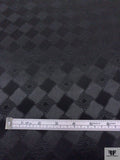 Wavy Diamond Jacquard Silk Charmeuse - Black