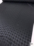 Wavy Diamond Jacquard Silk Charmeuse - Black