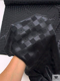 Wavy Diamond Jacquard Silk Charmeuse - Black