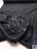 Wavy Diamond Jacquard Silk Charmeuse - Black