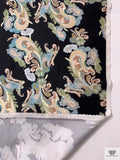 Paisley Printed Silk-Cotton Mikado - Sage / Dusty Turquoise / Tan / Black