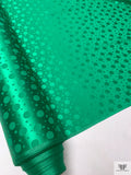 Polka Dots Jacquard Silk Charmeuse - Green