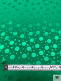 Polka Dots Jacquard Silk Charmeuse - Green