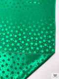 Polka Dots Jacquard Silk Charmeuse - Green