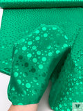 Polka Dots Jacquard Silk Charmeuse - Green