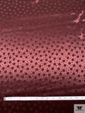 Polka Dots Jacquard Silk Charmeuse - Wine Brown