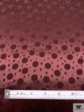 Polka Dots Jacquard Silk Charmeuse - Wine Brown