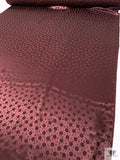 Polka Dots Jacquard Silk Charmeuse - Wine Brown