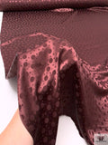 Polka Dots Jacquard Silk Charmeuse - Wine Brown