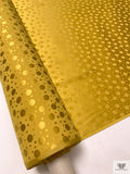 Polka Dots Jacquard Silk Charmeuse - Mustard Yellow