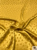 Polka Dots Jacquard Silk Charmeuse - Mustard Yellow