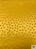 Polka Dots Jacquard Silk Charmeuse - Mustard Yellow