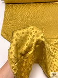 Polka Dots Jacquard Silk Charmeuse - Mustard Yellow