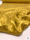 Polka Dots Jacquard Silk Charmeuse - Mustard Yellow