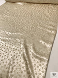 Polka Dots Jacquard Silk Charmeuse - Champagne Cream