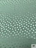 Polka Dots Jacquard Silk Charmeuse - Dark Sage