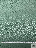 Polka Dots Jacquard Silk Charmeuse - Dark Sage