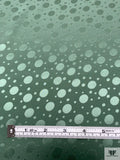 Polka Dots Jacquard Silk Charmeuse - Dark Sage