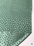 Polka Dots Jacquard Silk Charmeuse - Dark Sage