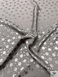 Polka Dots Jacquard Silk Charmeuse - Grey