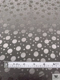 Polka Dots Jacquard Silk Charmeuse - Grey