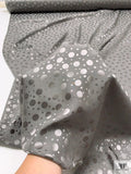 Polka Dots Jacquard Silk Charmeuse - Grey