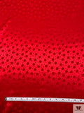 Polka Dots Jacquard Silk Charmeuse - Red