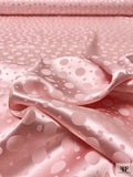 Polka Dots Jacquard Silk Charmeuse - Baby Pink
