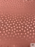 Polka Dots Jacquard Silk Charmeuse - Coral Clay