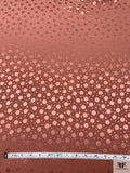 Polka Dots Jacquard Silk Charmeuse - Coral Clay