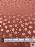 Polka Dots Jacquard Silk Charmeuse - Coral Clay