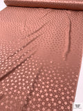 Polka Dots Jacquard Silk Charmeuse - Coral Clay
