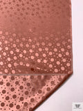 Polka Dots Jacquard Silk Charmeuse - Coral Clay