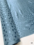 Polka Dots Jacquard Silk Charmeuse - Blue-Grey