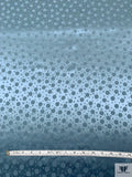 Polka Dots Jacquard Silk Charmeuse - Blue-Grey
