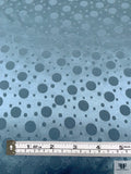 Polka Dots Jacquard Silk Charmeuse - Blue-Grey