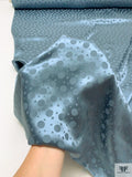 Polka Dots Jacquard Silk Charmeuse - Blue-Grey