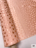 Polka Dots Jacquard Silk Charmeuse - Peach