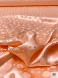 Polka Dots Jacquard Silk Charmeuse - Peach