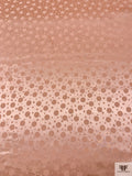 Polka Dots Jacquard Silk Charmeuse - Peach