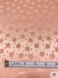 Polka Dots Jacquard Silk Charmeuse - Peach