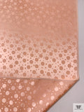 Polka Dots Jacquard Silk Charmeuse - Peach