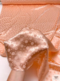 Polka Dots Jacquard Silk Charmeuse - Peach
