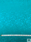 Textured-Look and Dots Jacquard Silk Charmeuse - Ocean Turquoise