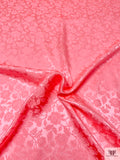 Floral Jacquard Silk Charmeuse - Bright Pink