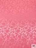 Floral Jacquard Silk Charmeuse - Bright Pink