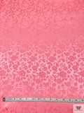 Floral Jacquard Silk Charmeuse - Bright Pink