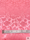 Floral Jacquard Silk Charmeuse - Bright Pink