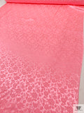 Floral Jacquard Silk Charmeuse - Bright Pink